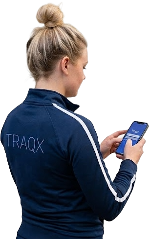 Trainer registreert sessie op smartphone